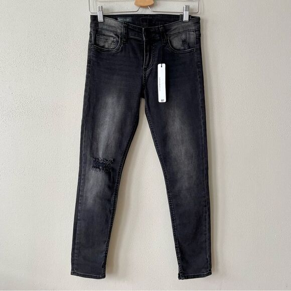 NWT Kut From The Kloth Brigitte Black/Grey Ankle Skinny Jeans - Size: 0 - Picture 10 of 11